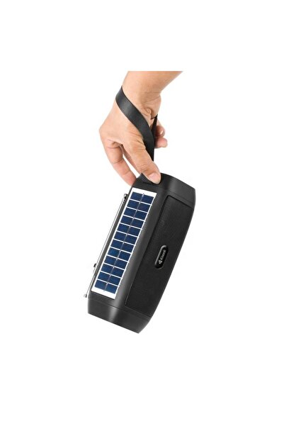 OEM Portable Bluetooth USB speaker with radio function and solar-charged flashlight