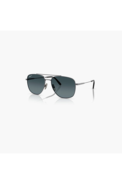 Ray-Ban William Titanium Polarized 59MM Blue Square Sunglasses - 0RB8097