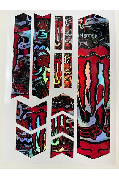 ca kay bu Sponsored Bisiklet Sticker Seti 12 Parça – Yeşil, Kırmızı, Mor, Mav...