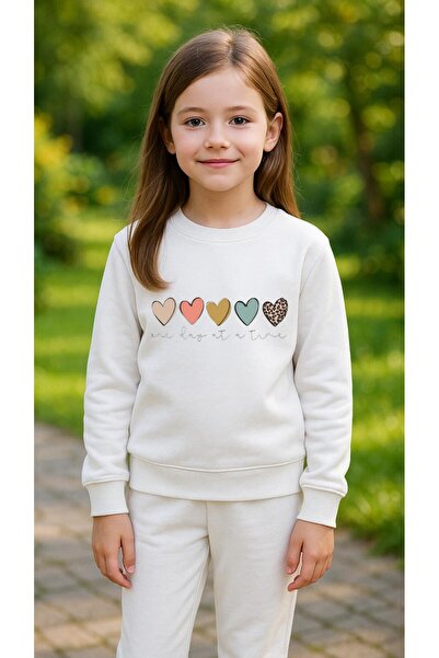 playwear Set pentru copii Hanorac cu imprimeu LITTLE HEART pentru fete și băi...