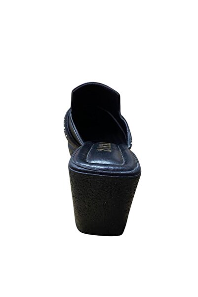 BURCU Women's Wedge Heel Closed-Front Slippers