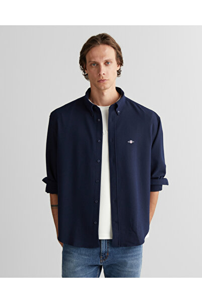Gant Erkek Lacivert Relaxed Fit Gömlek