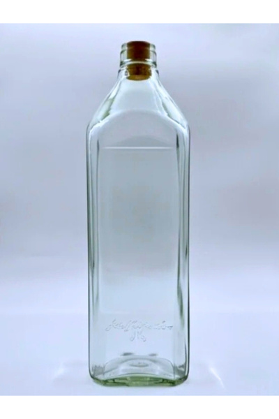 Tasarım Cam Şişe 1 Litre – El Yapımı