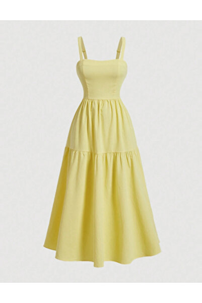 Sheya Shein midi dress, yellow