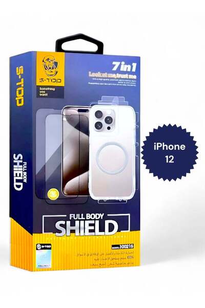 no markte حزمة حماية كاملة لهاتف iPhone 12 مع واقي شاشة للخصوصية وحافظة شحن ل...