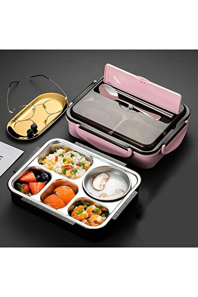 Arabest Stainless Steel Leak-Resistant Bento Box - 5 Compartment Lunch Box, BPA-Free for Toddler/Kids/Adults