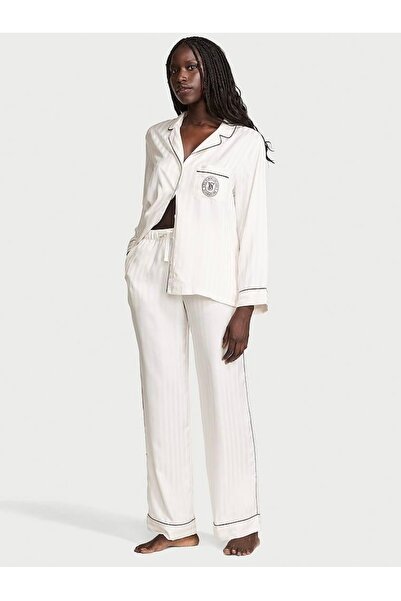 Victoria's Secret The Mix Pj Vs Logo Satin Pajamas