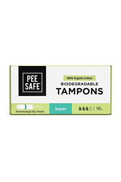 Pee Safe 100% Organic Tampons Super 16 N