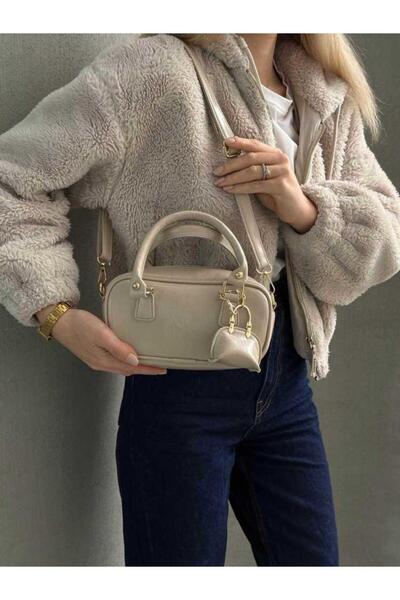 Madame Open Velvet Bag Women's Shoulder Bag with Charm Gift