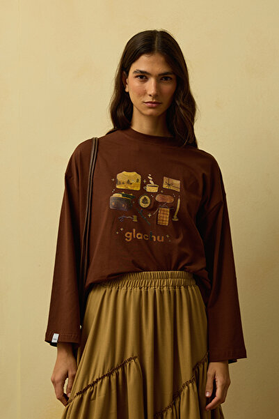 Ceylan Otantik Bitter Coffee Glochu Printed Basic Body