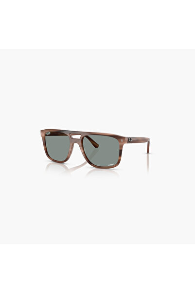 Ray-Ban نظارة شمسية مربعة زرقاء مقاس 58 مم - 0RB2213CH