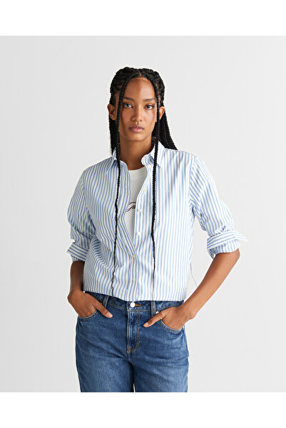 Gant Kadın Mavi Regular Fit Düğmeli Gömlek