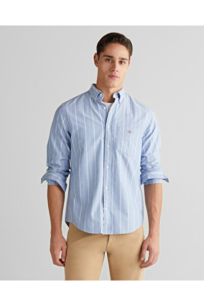 Gant Erkek Mavi Regular Fit Düğmeli Gömlek