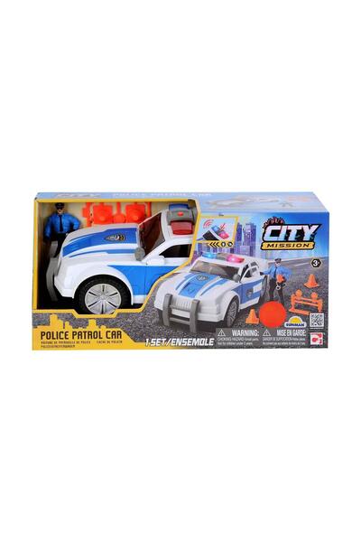 Sunman CITY MISSION Polis Devriye Arabası ve Polis Figürü Oyun Seti (Pilli, Sesli ve Işıklı)