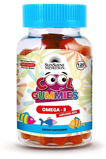 Sunshine Nutrition حلوى جيلاتينية رائعة للأطفال أوميجا 3 مع DHA/EPA 120