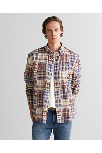 Gant Erkek Bordo Relaxed Fit Gömlek