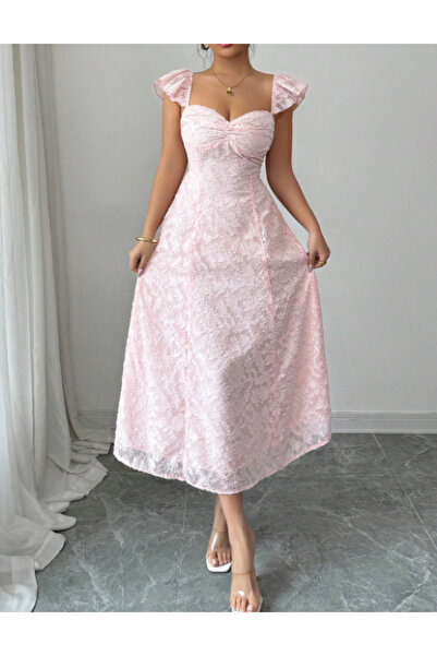 Sheya Shein midi dress, pink