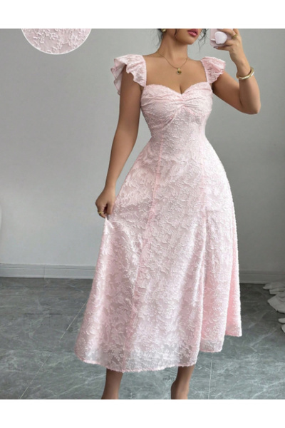 Sheya Shein midi dress, pink