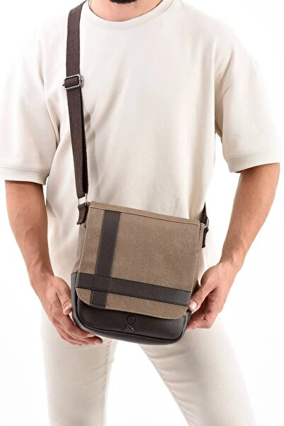 Suat Saraç Mega Polo Canvas Fabric Messenger Bag Crossbody Bag