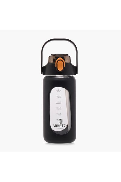 briiton Solid Glass Sipper Water Bottle with Handle - 1 L