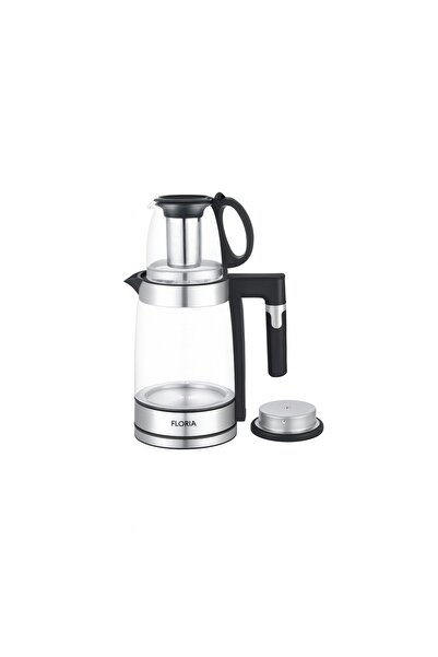 Floria ZLN 1757 Electric Kettle and Teapot Set – 1500W, 1.8L + 1.2L, Borosilicate Glass, Tea Infus