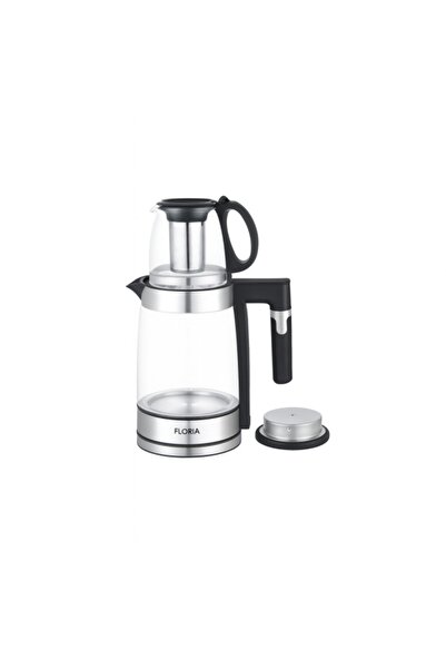 Floria ZLN 1757 Electric Kettle and Teapot Set – 1500W, 1.8L + 1.2L, Borosilicate Glass, Tea Infus