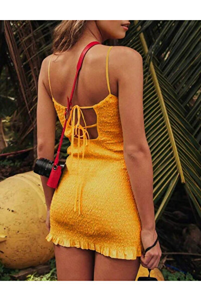 Sheya Shein mini dress, yellow