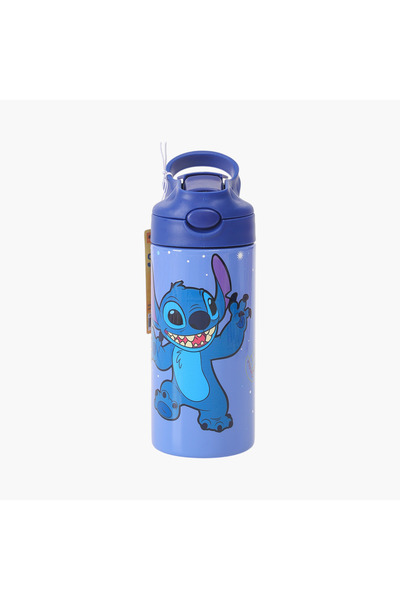 Disney Stitch Stainless Steel Water Bottle with Spout and Handle - 400 ml