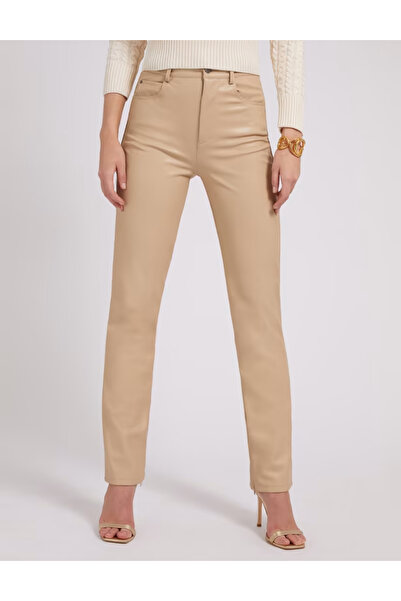 Guess Guess faux leather pants, beige