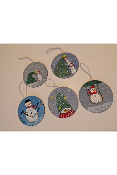 Handmade Minis Boutique Set 5 globuri de Craciun handmade, 8 cm