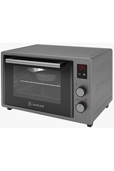 HARLEM GSHAF-371 Electric Oven, 40L, 1800W, Multifunction, Digital Clock, Double Glass, Grey