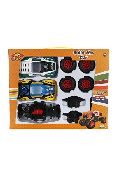 PopŞeker Take Apart Toy Car Set – Motor Skills Developing Building Block Car 3+ Years Old