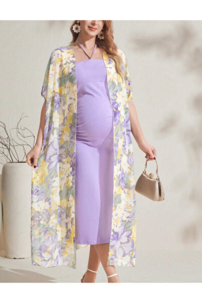 Sheya Shein Dress and Cardigan Set, mix colors