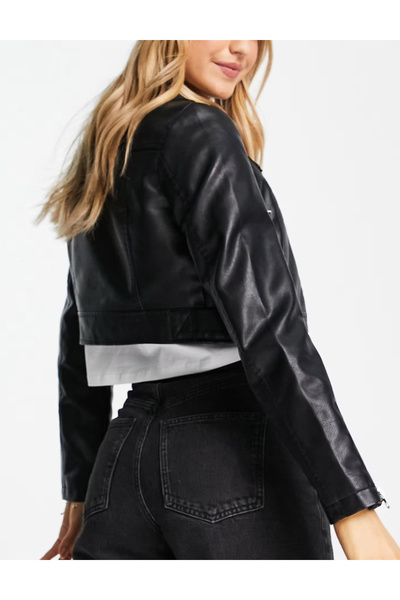 Miss Selfridge Jachetă imitație de piele Miss Selfridge, negru