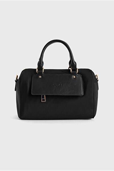 Love My Body Deri Detaylı Fermuarlı Çanta