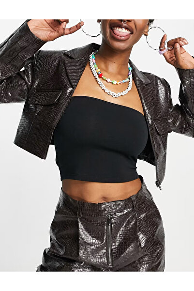 collusion Collusion faux leather jacket, brown