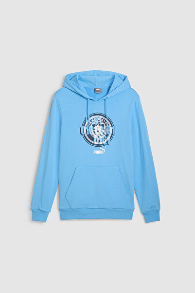 Puma Mcfc Ftblculture Hoodie Team Light Blue