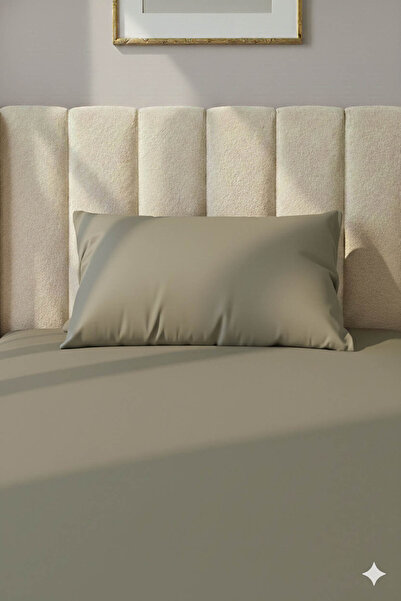 FAVORA 100% Cotton Ranforce Premium Single Fitted Sheet Set - Beige