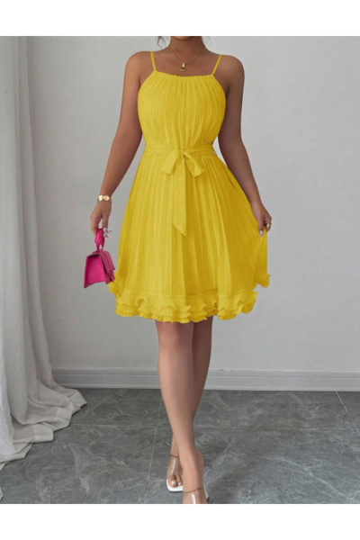 Sheya Shein mini dress, yellow