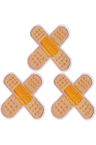 Arabest 12 قطعة من رقعة حديدية لطيفة على شكل ضمادة، رقعة مطرزة باللون الأصفر ...