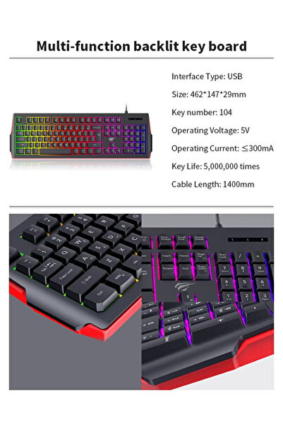 Kingon Wired Gaming Keyboard with 104 Keys and Customizable RGB Backlight for PC, Laptop, Mac, and Xbox