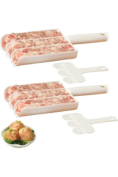 Arabest طقم مكون من قطعتين من صانعة كرات اللحم الثلاثية من Creative Kitchen، قالب صنع 3 كرات لحم في وقت واحد