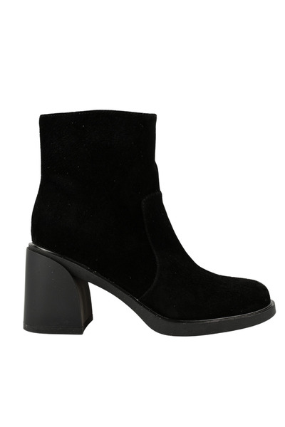 FORMAZIONE Elegant boots, women, FORMAZIONE, 91470 black, suede, with heel 40