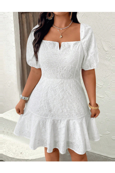 Sheya Shein Curve+ mini dress, white