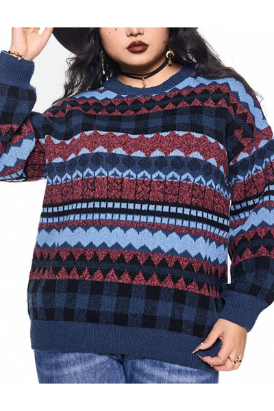 Sheya Shein Curve+ Romwe sweater, mix colors