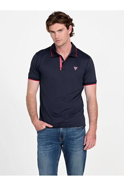 Guess Ανδρικό μπλουζάκι πόλο New Tech εφαρμοστό