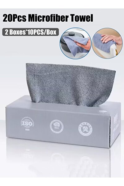 Generic 2Box, 10PCS/Box Microfiber Towel Absorbent Kitchen Cleaning Dishcloth Home Cleaning Towels