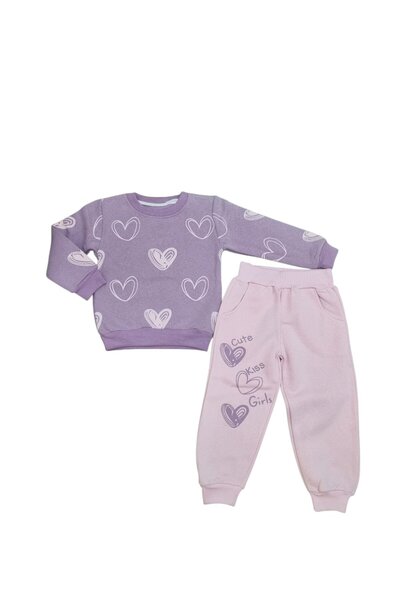 Ravza Girl's Thick Tracksuit Suit