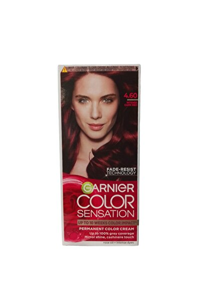 Garnier Color Sensation Permanent Hair Dye with Ammonia 4.6 Intense Dark Red, 110 ml