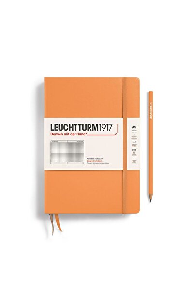 Leuchtturm1917 Caiet A5 cu copertă cartonată, culoarea piersicii, cu bile